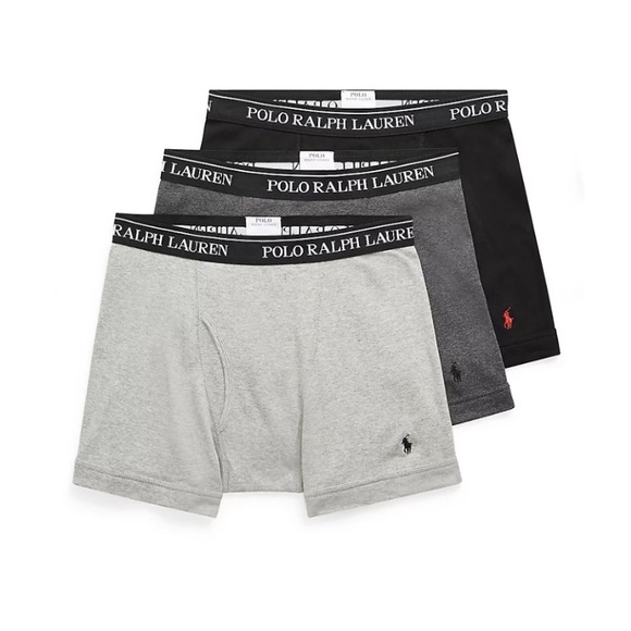 POLO RALPH LAUREN Men's 3-Pack Classic Cotton Boxer Briefs - Picture 1 of 5